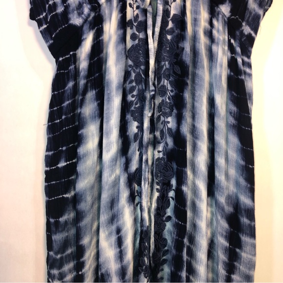 Torrid Boho Tie Dye Floral Embroidered Beach Cover Up - Picture 4 of 16